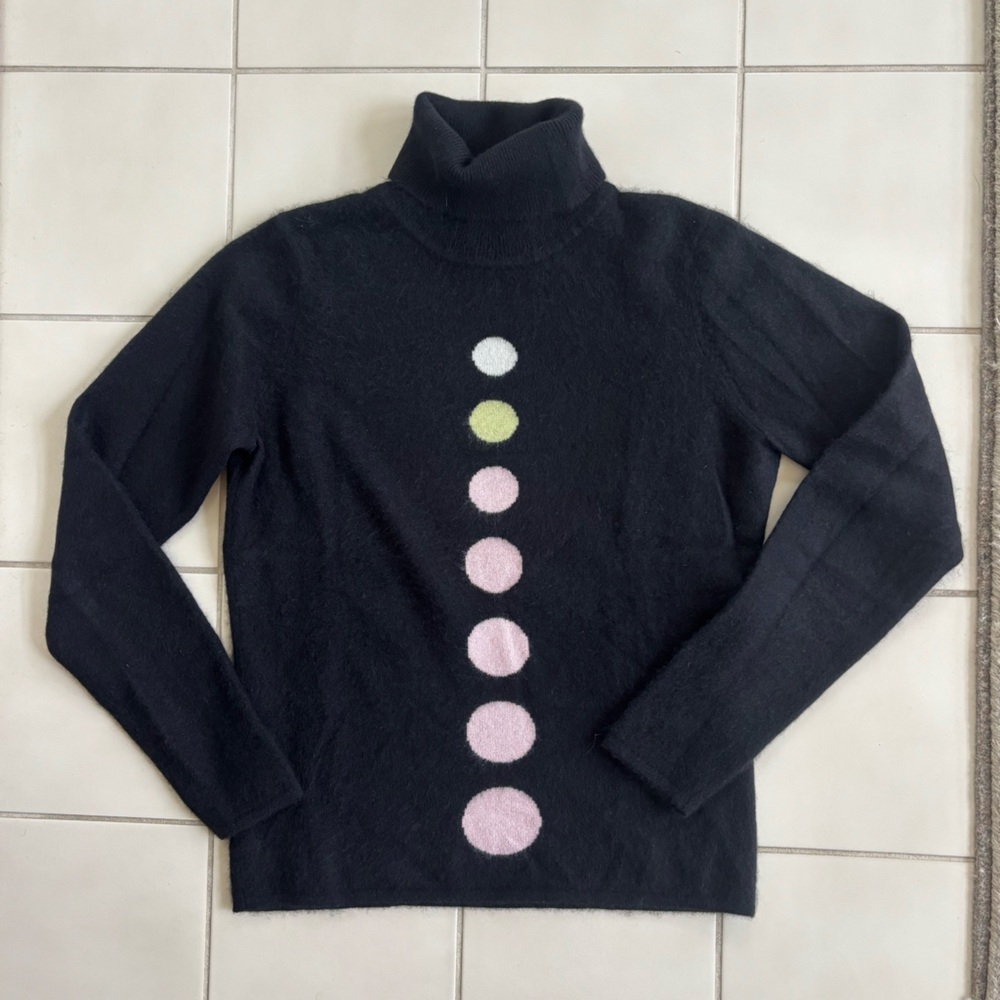 Lauren Hansen Cashmere-Women's Black Turtleneck Sweater